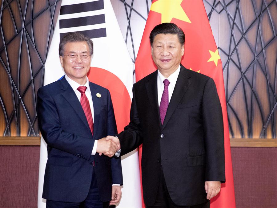 VIETNAM-CHINA-SOUTH KOREA-XI JINPING-MOON JAE-IN-MEETING