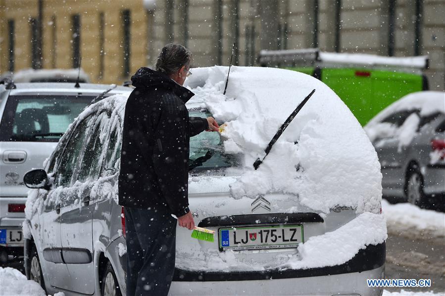 SLOVENIA-LJUBLJANA-SNOW