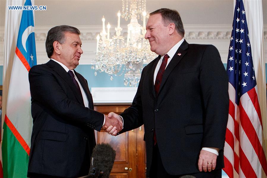 U.S.-WASHINGTON D.C.-POMPEO-UZBEKISTAN-PRESIDENT-MEETING