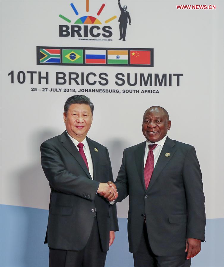 SOUTH AFRICA-JOHANNESBURG-CHINA-XI JINPING-BRICS-SUMMIT