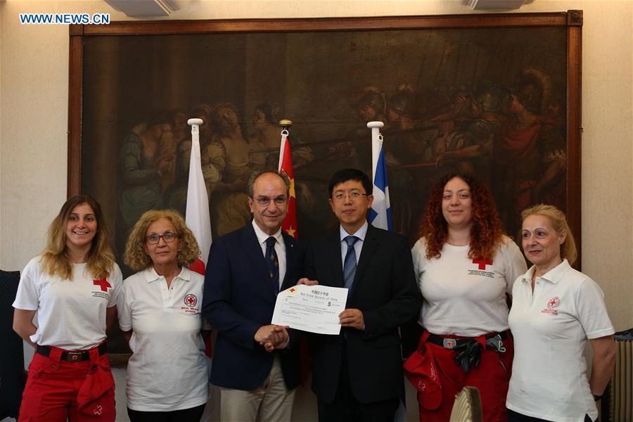 GREECE-CHINA-DONATION-WILDFIRE