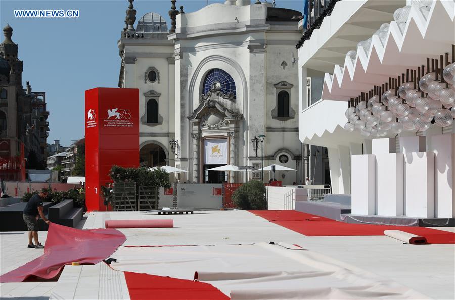 ITALY-VENICE-75TH FILM FESTIVAL-PREPARE