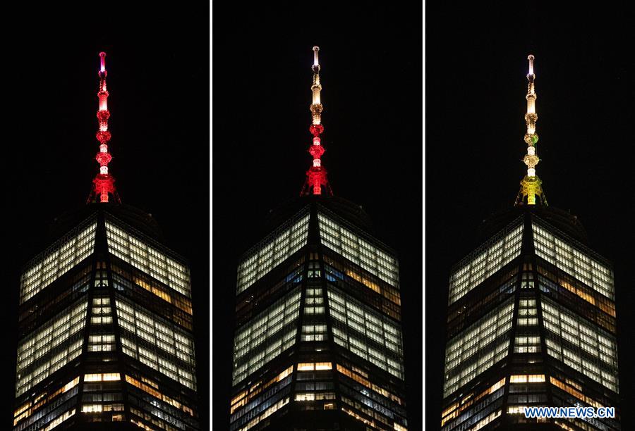 U.S.-NEW YORK-CHINESE NEW YEAR-LIGHTING