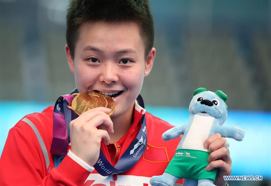 (SP)SOUTH KOREA-GWANGJU-FINA WORLD CHAMPIONSHIPS-DIVING-WOMEN'S 1M SPRINGBOARD