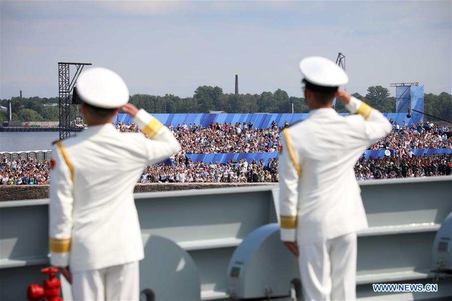 RUSSIA-ST. PETERSBURG-NAVY DAY-CHINESE WARSHIP