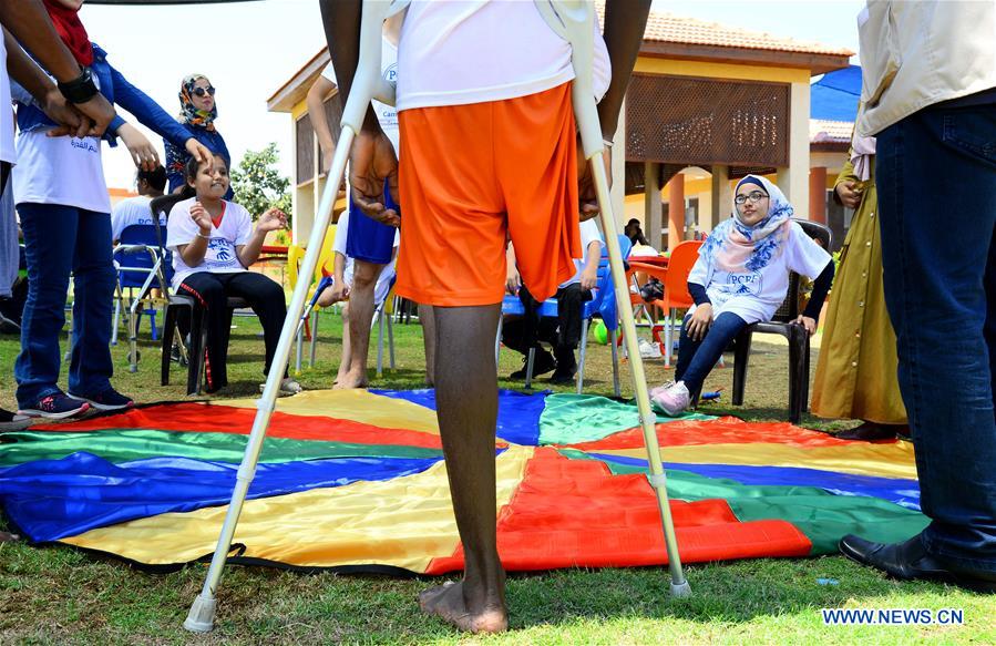 MIDEAST-GAZA-DISABLED CHILDREN-SUMMER CAMP