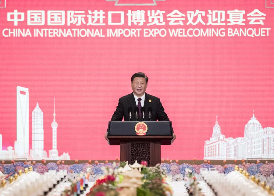 (CIIE)CHINA-SHANGHAI-XI JINPING-CIIE-BANQUET (CN)