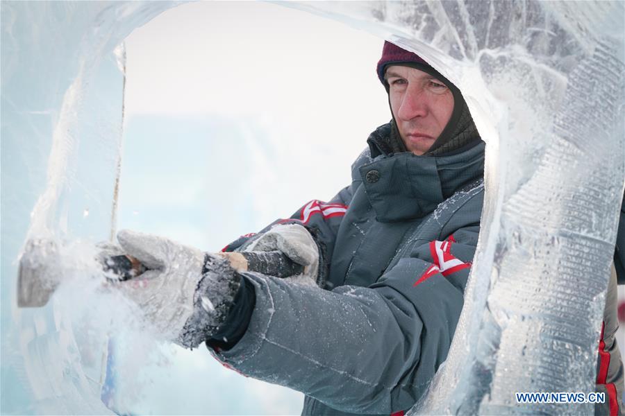 CHINA-HARBIN-ICE SCULPTURE COMPETITION (CN)