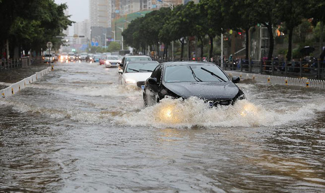 Hainan hit by heavy rainfalls due to tropical depression