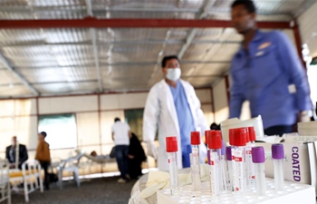 Cholera-infected children receive medical treatment at hospital in Sanaa