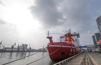 China's 1st domestically built polar icebreaker arrives in Shenzhen